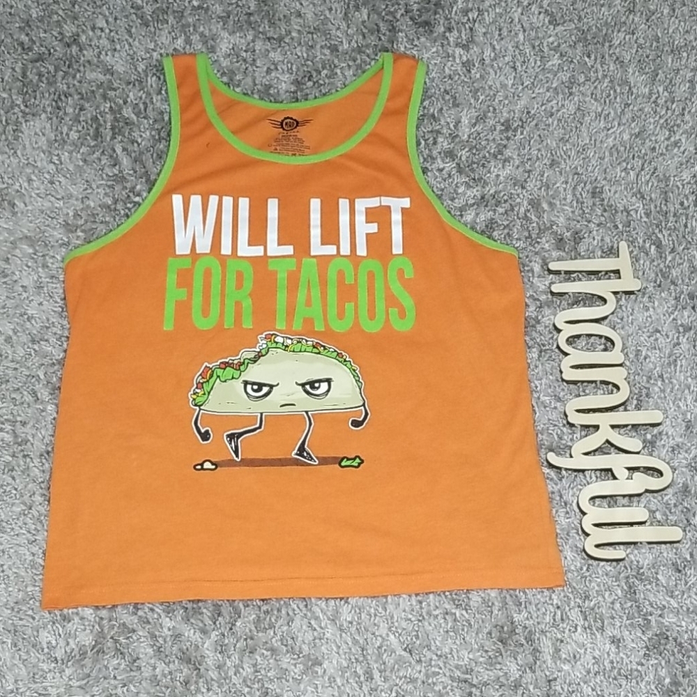 EUC🔥 Will Lift for Tacos Tank Top/ A-Shirt